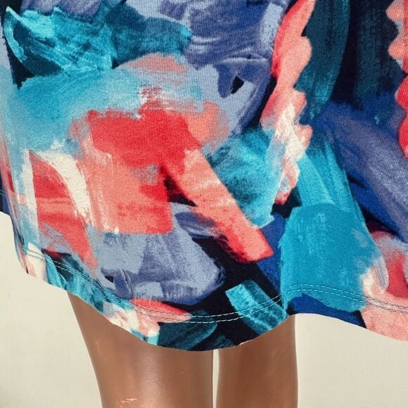 LOGO Lori Goldstein XL. Rayon Multicolor Scoop Neck Long Sleeve Tunic Top - Picture 7 of 11